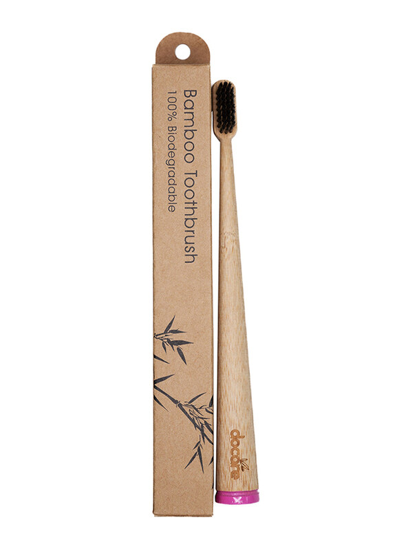 

Docare Bamboo Toothbrush With Round Handle, Brown