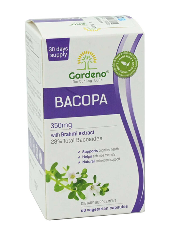 

Gardeno Bacopa Dietary Supplements, 60 Veg Capsules