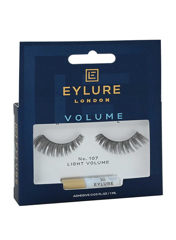 Eylure No. 107 Glamour Strip Lashes, Black