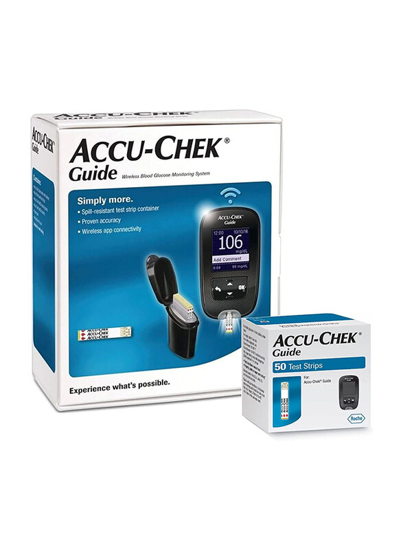

Accu Chek Guide Blood Glucose Meter with 50 Strip Pack, Black