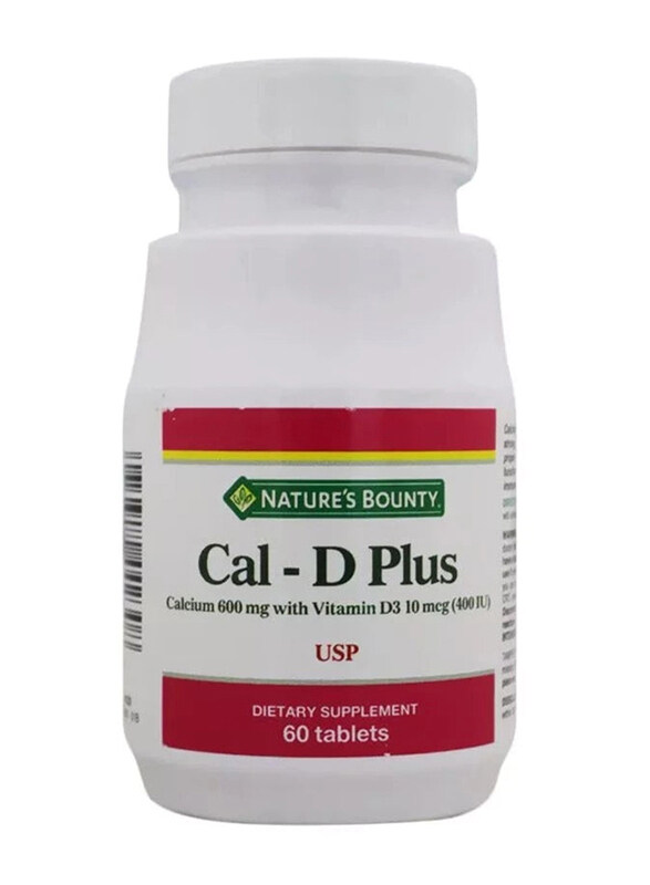 

Nature's Bounty Calcium Plus Vitamin D Supplement, 60 Capsules