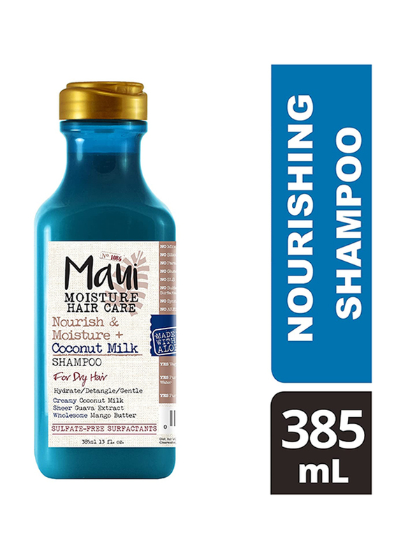 Maui Moisture Nourish & Moisture + Coconut Milk Shampoo for Dry Hair, 385ml