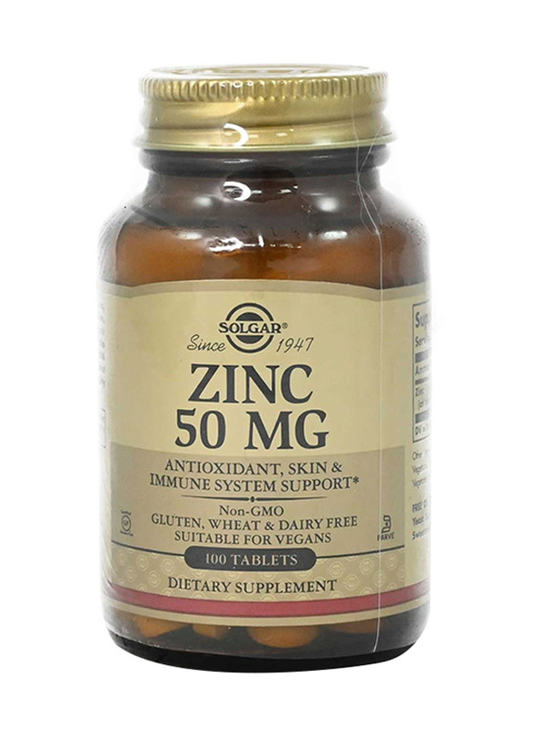 Solgar Zinc 50mg Dietary Supplement, 100 Tablets