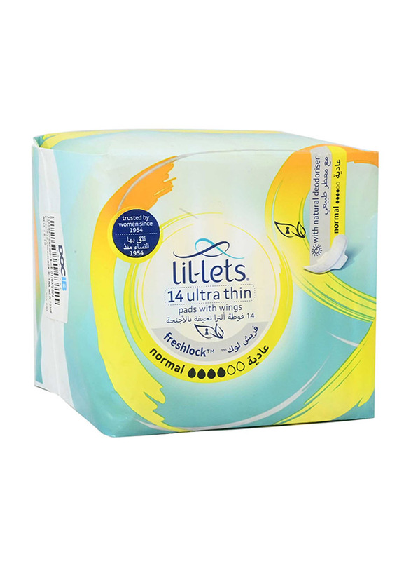 

Lil-Lets Freshlock Ultra Thin Normal Pads with Wings, 14 Pieces