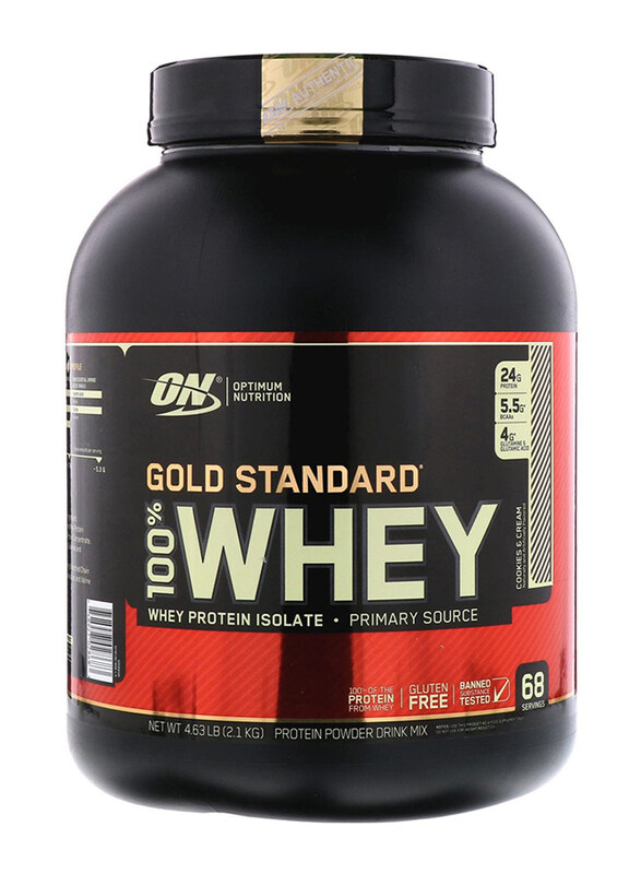 

Optimum Nutrition Gold Standard 100% Whey Protein, 2.1 KG, Cookies and Cream