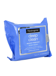 Neutrogena Deep Clean Make Up Remover Wipes, 25 Pieces, Purple