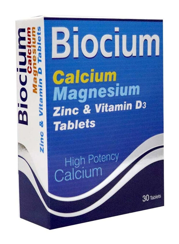 

Biocium High Potency Calcium, Magnesium, Zinc & D3, 30 Tablets