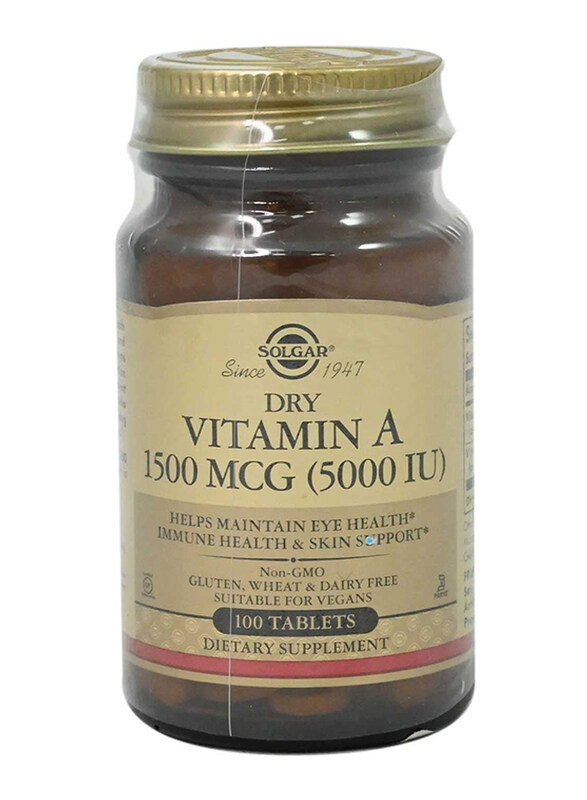 

Solgar Vitamin A 5000IU Dietary Supplement, 100 Tablets