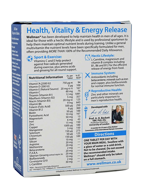 Vitabiotics Wellman, 30 Tablets