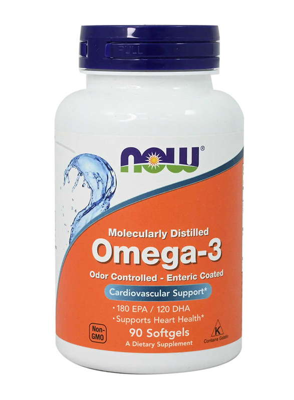 Now Omega 3 Enteric Coated Dietary Softgels, 90 Softgels