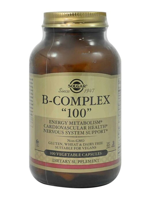 Solgar B-Complex 100 Dietary Supplement, 100 Veg Capsules