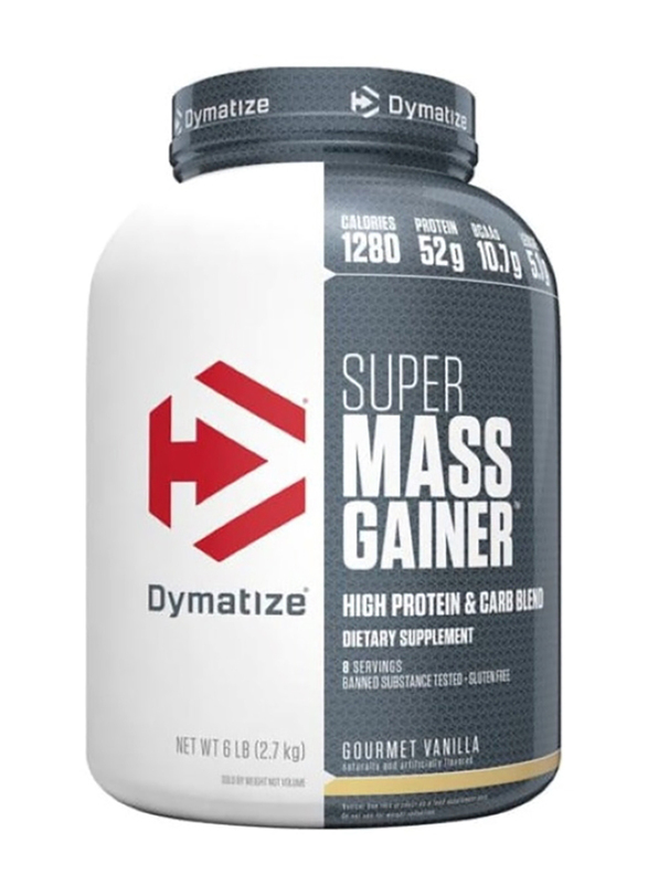 

Dymatize Super Mass Gainer High Protein & Carb Blend Powder, 2.7 KG, Gourmet Vanilla