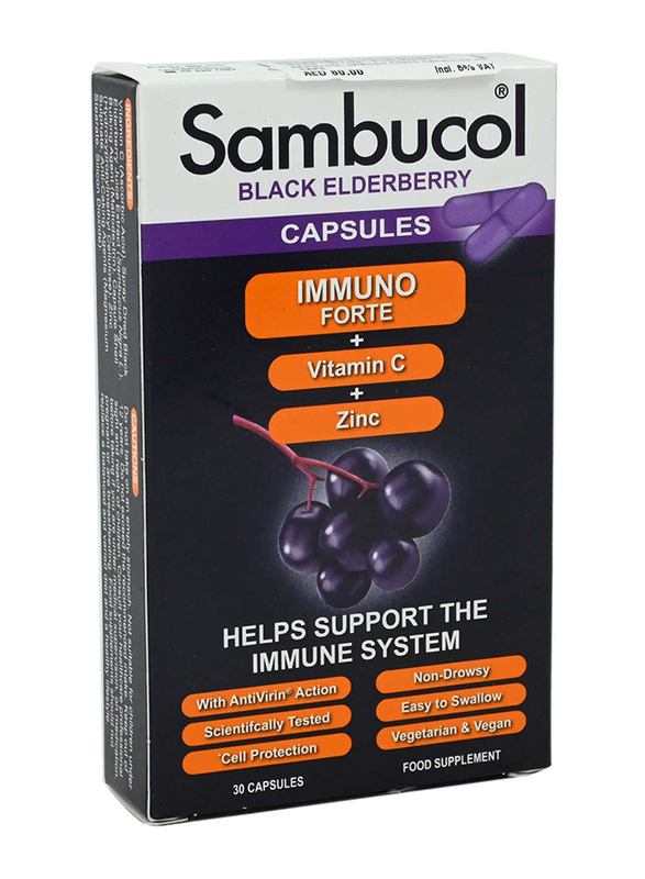 Sambucol Black Elderberry Immuno Forte, 30 Capsules