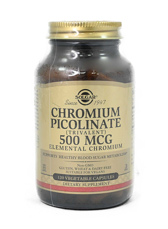 Solgar Chromium Picolinate Dietary Supplements, 500mcg, 120 Capsules