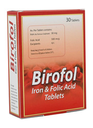 Birofol Iron & Folic Tablet, 30 Tablets