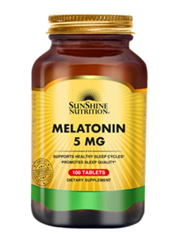 Sunshine Nutrition Melatonin 100 Dietary Supplement, 5mg, 100 Tablets