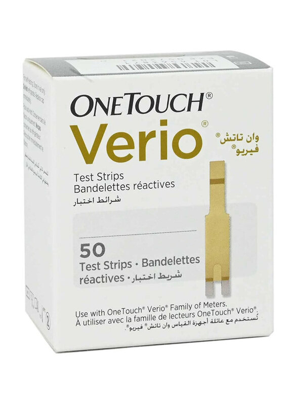 

One Touch Verio Blood Test Strip, 50 Pieces, White