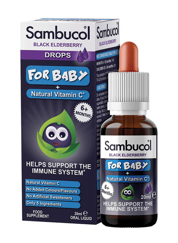 Sambucol Natural Vitamin C Drops for Baby, 20ml