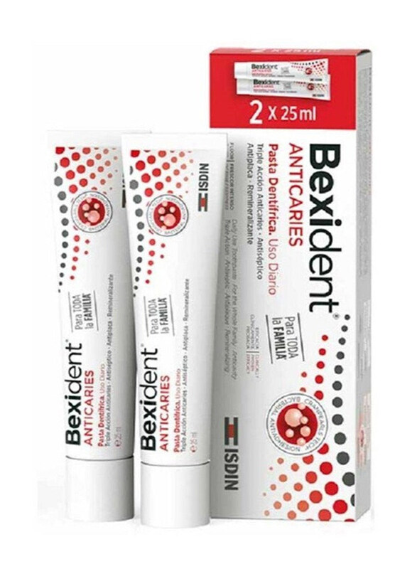 

Bexident Anticaries Toothpaste, White, 25ml, 2 Pieces