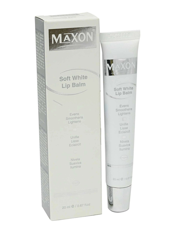 Max On Soft White Lip Balm, 20ml, White