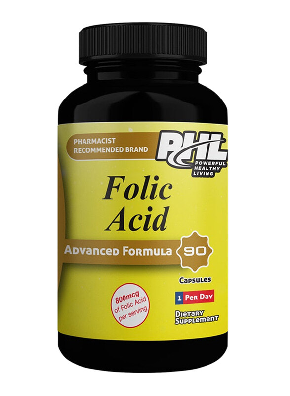 

PHL Nutrition Folic Acid Supplement, 800mg, 90 Capsules