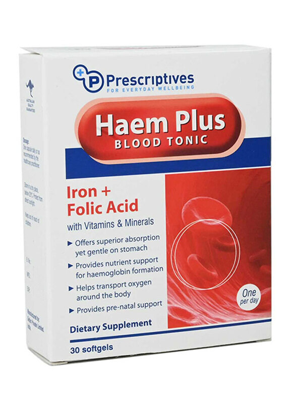 

Prescriptives Haem Plus Dietary Supplements, 30 Softgels