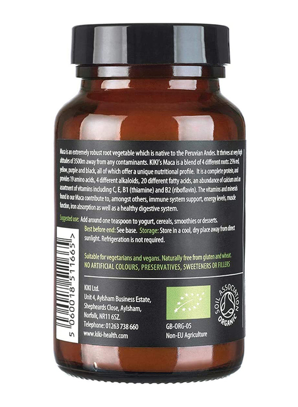 Kiki Health Organic Premium Maca Powder, 100gm