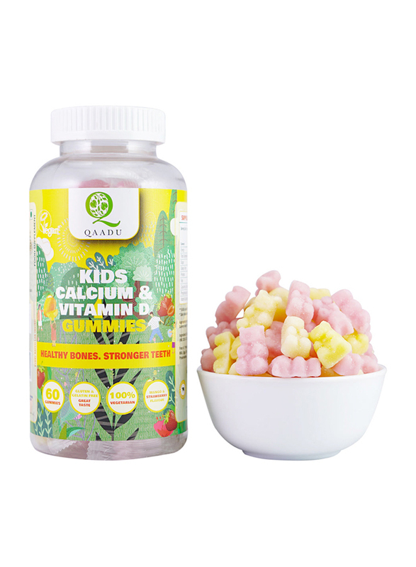 Qaadu Kids Calcium & Vitamin D, 60 Gummies