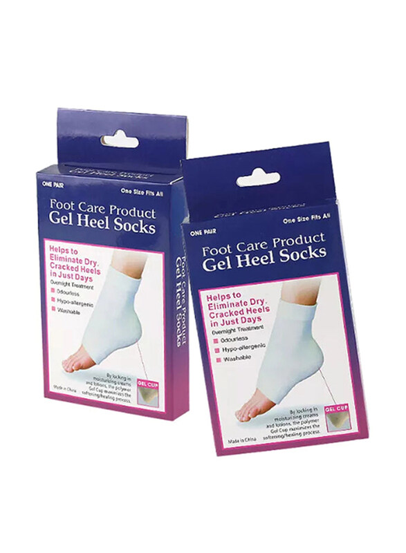 

Docare Foot Care Gel Heel Socks, White