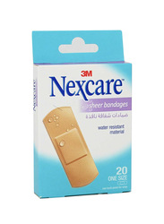 Nexcare Sheer Bandages, Brown, 20 Pieces