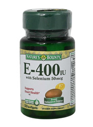 Nature's Bounty E 400 IU with Selenium, 50mcg, 30 Softgels