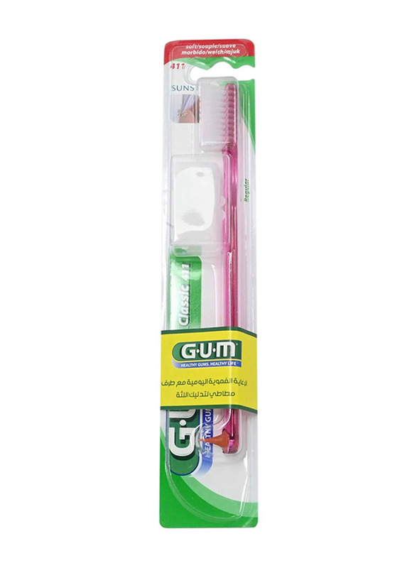 Gum Classic 411 Soft Toothbrush, Medium