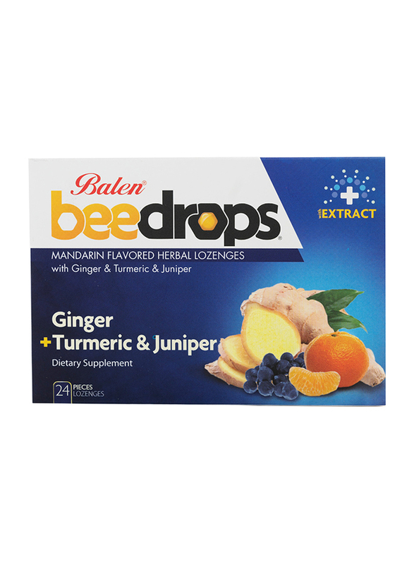 Balen Beedrops Mandarin Flavoured Herbal Drops Ginger Extract Dietary Supplement, 24 Lozenges