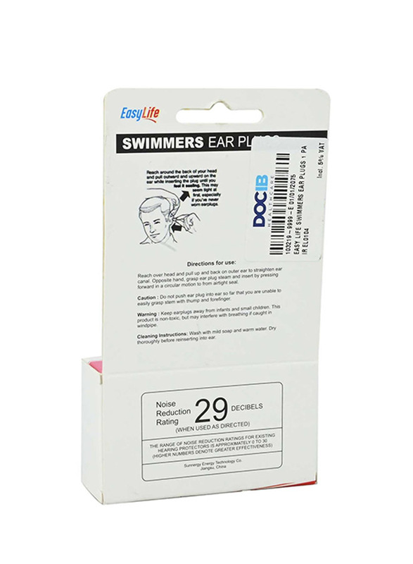 Easy Life Swimmers Ear Plugs, 1 Pair, Beige