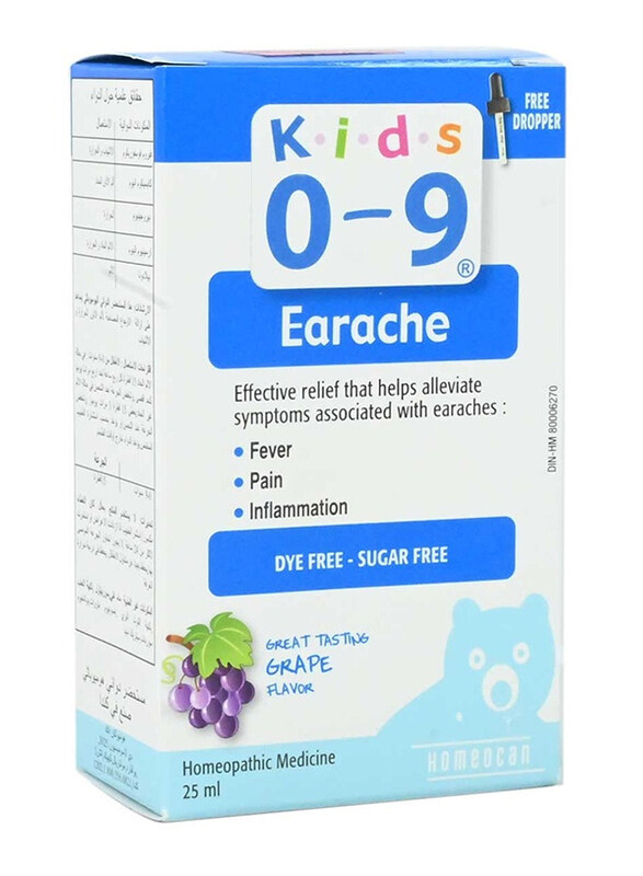 

Homeocan Kids 0-9 Earache for Fever and Pain, 25ml