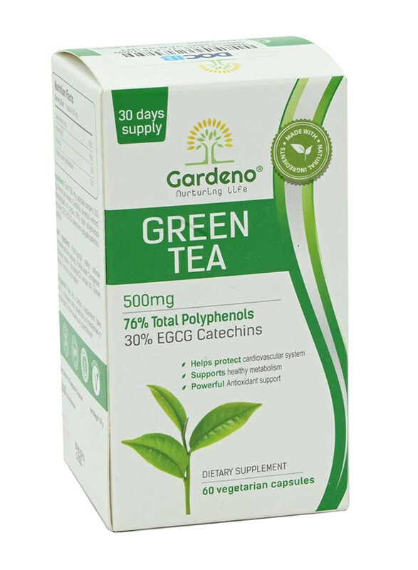 

Gardeno Green Tea 500mg 76% Total Polyphenols Capsules, 60 Capsules