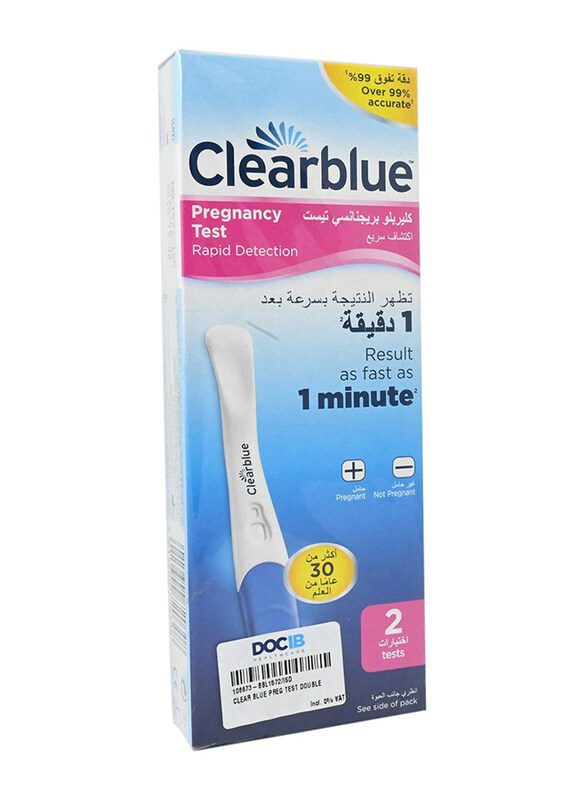 

Clear Blue Pregnancy Test Double, 2 Strip, White