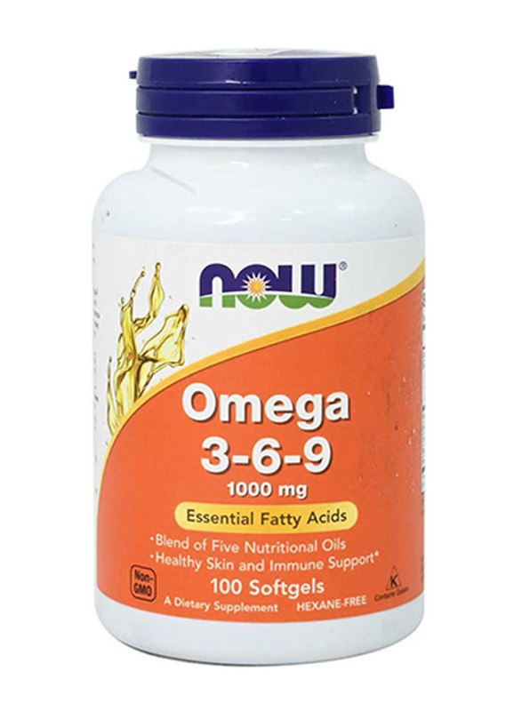 Now Omega 3 6 9 Dietary Supplement, 1000mg, 100 Softgels