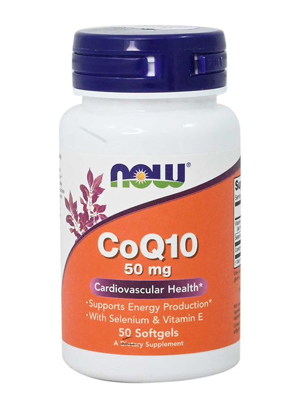 

Now Co Q 10 With Vitamin E, 50mg, 50 Softgels