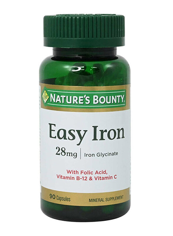 

Natures Bounty Easy Iron 28mg Capsules, 90 Capsules