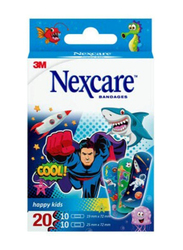 Nexcare Happy Kids Plasters Cool Bandages, 20 Pieces, Multicolour