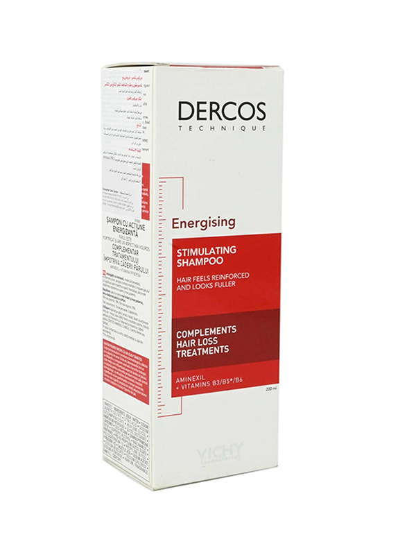 Vichy Dercos Energis Shampoo with Aminexil Hair Loss for All Hair Types, 200ml