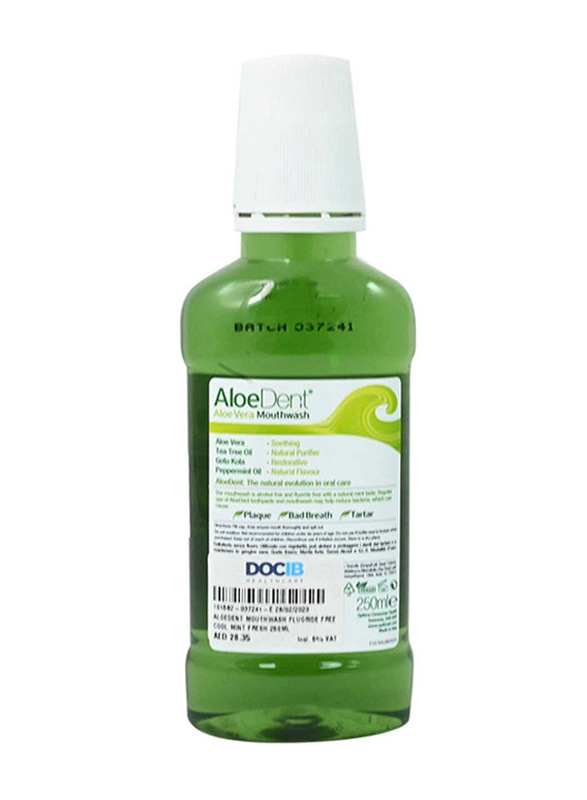 Aloedent Fluoride Free Aloe Vera Mouthwash, 250ml