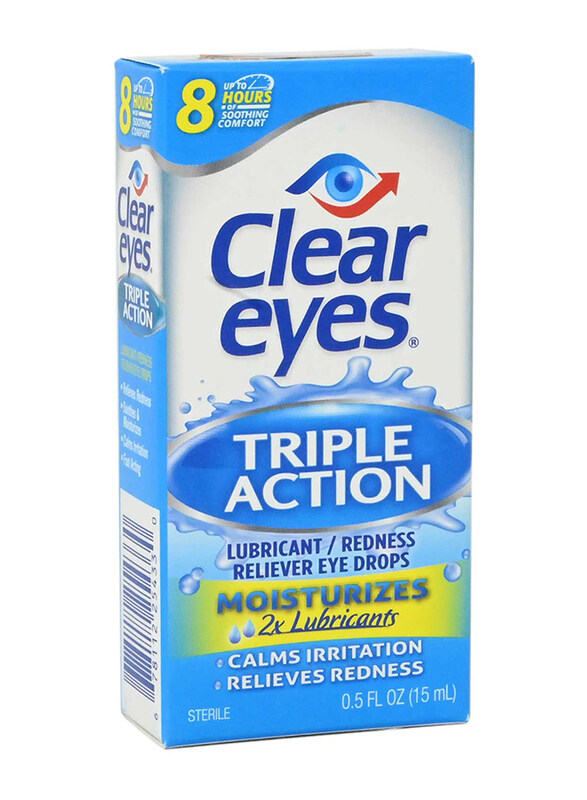 

Clear Eyes Triple Action Eye Drops, 15ml