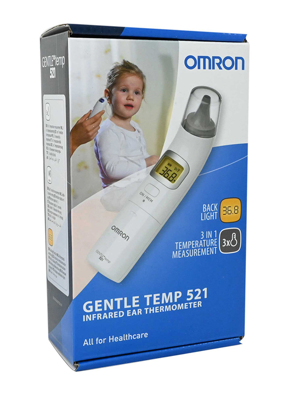Omron 3 in 1 Gentle Temp 521 Ear Thermometer, White