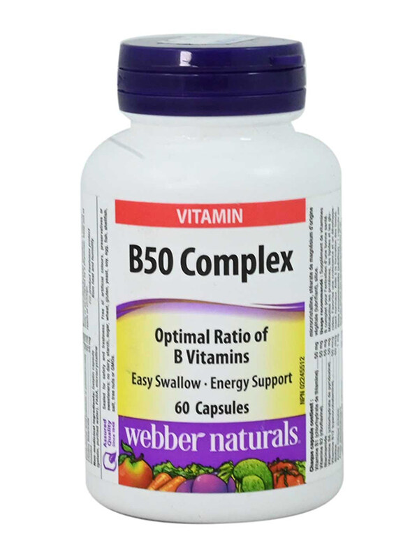 

Webber Naturals B50 Complex B Vitamins, 60 Capsules