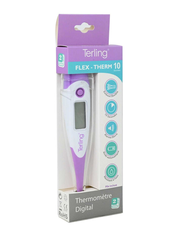 

Terling Flex Digital Thermometer, Purple/White