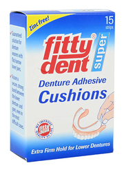 Fitty Dent Denture Adhesive Cushions, 15 Strips