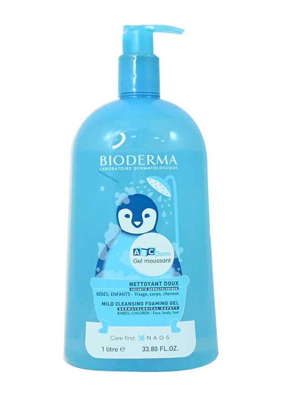 

Bioderma 1L ABC Derm Moussant Mild Cleansing Foaming Gel for Babies, Newborn, Blue