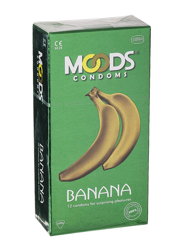 

Moods Banana Flavour Condoms, 12 Pieces